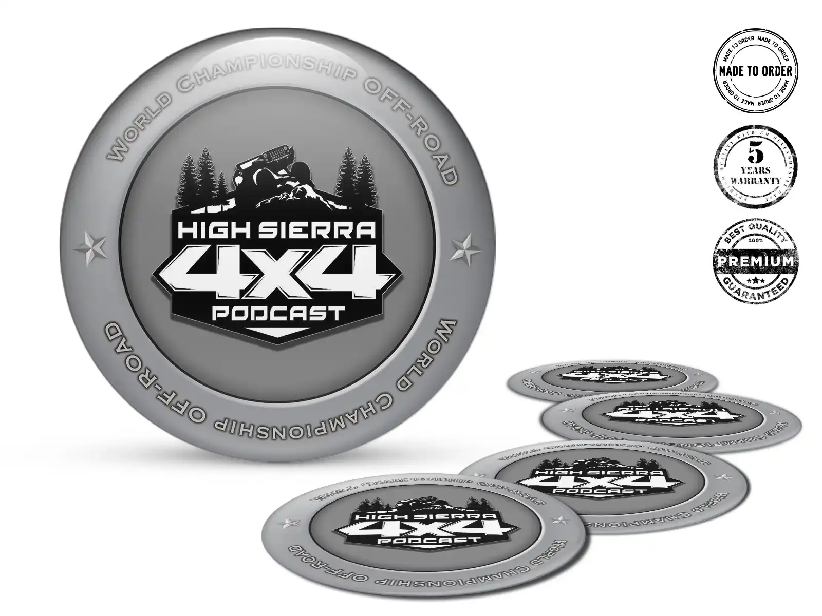 Domed Sticker Style Luxury Rim Logos